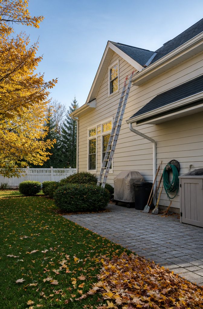 A photograph illustrating the importance of seasonal cleaning chores.