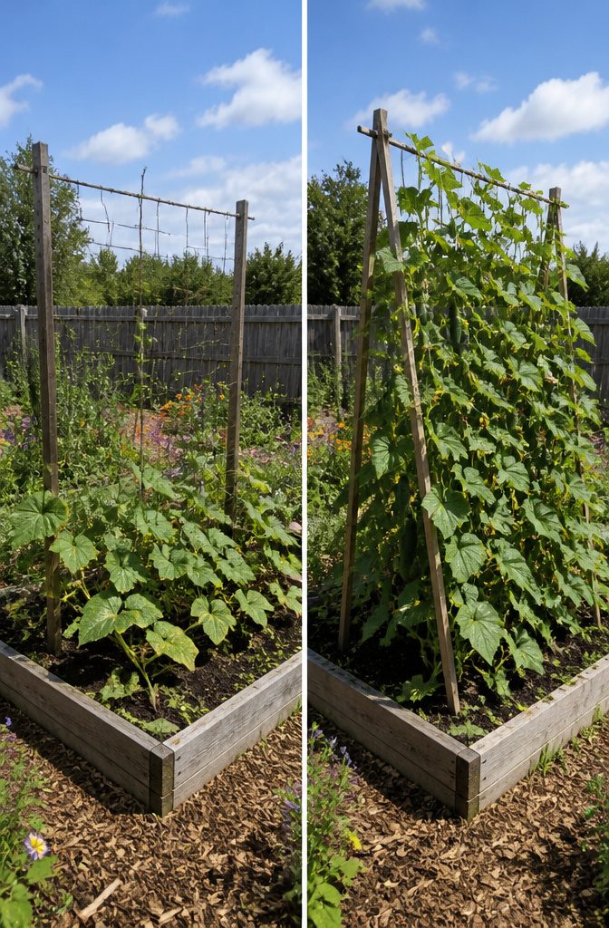 Raised Garden Bed Trellis: 6 Ways to Add Vertical Support 16 Benefits of vertical growth in raised garden bed trellises.